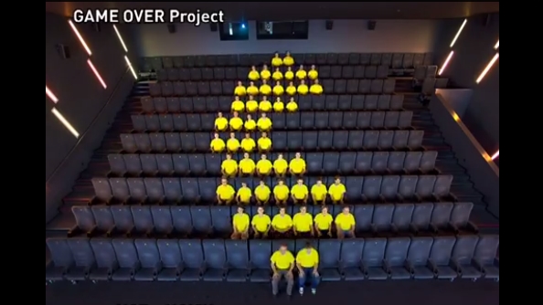 PAC-MAN recreated using humans!